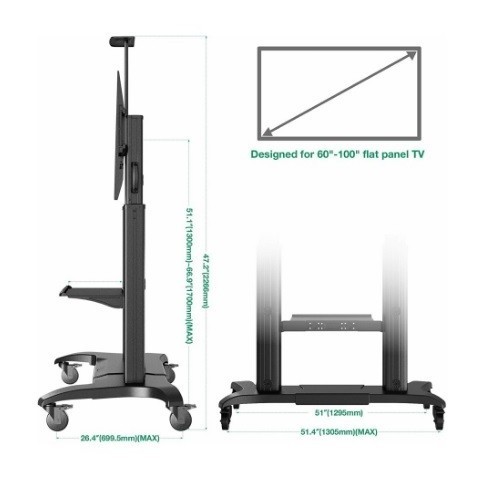 Bracket Stand Braket Standing Breket Tv 60 - 100 Inch Best Quality Terlariss 