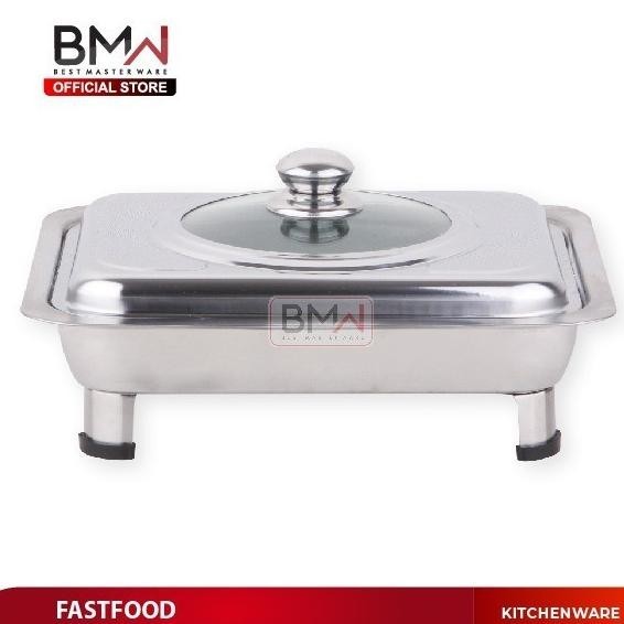 BMW Kitchen Ware - Tempat Prasmanan wadah lauk sayur Tutup Kaca