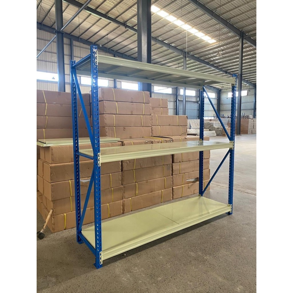 Rak Gudang Medium Duty Tinggi 2Meter 3 Level / Rak Besi / Rak Industri - STARTER (UTAMA)
