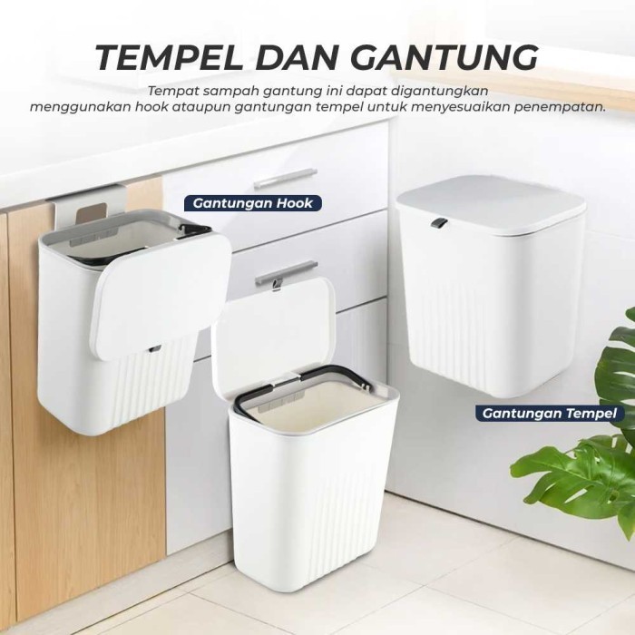 Tempat Sampah Gantung Dapur Sampah Tempel Dinding Toilet Kamar Mandi