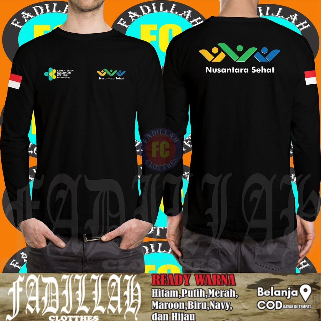 Baju Kaos Nusantara Sehat KKRI Logo Lengan Panjang DB Kaos Distro