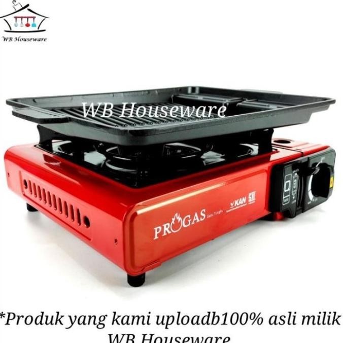 Bulgogi Pan Segi + Kompor Portable 2In1 Progas / Paket Kompor Portable Majasari.Official