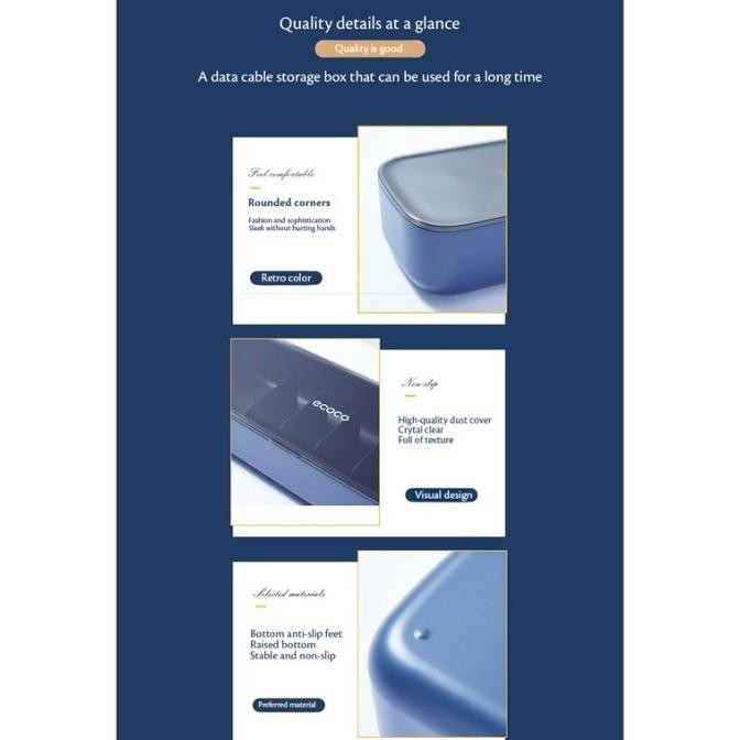 

ECOCO Data Cable Storage Box - Kotak Organizer Penyimpanan Kabel - kuigrocery