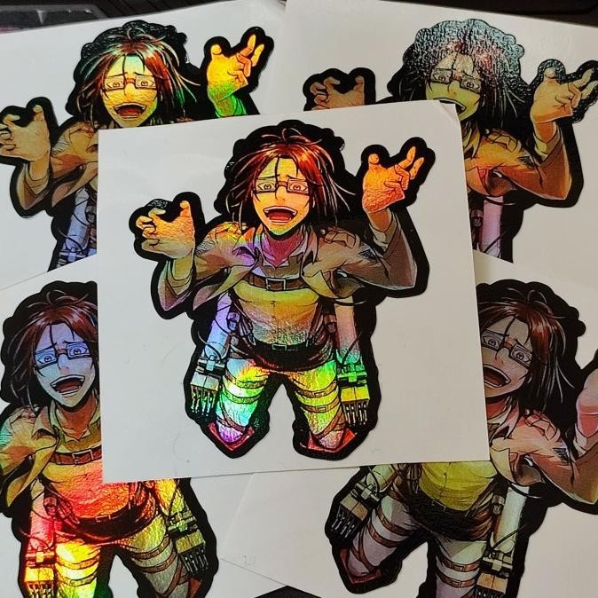 

STICKER STIKER HOLOGRAM ANIME -AOT HANJI ZOE - STIKER ANIME SKIA OFFICIAL