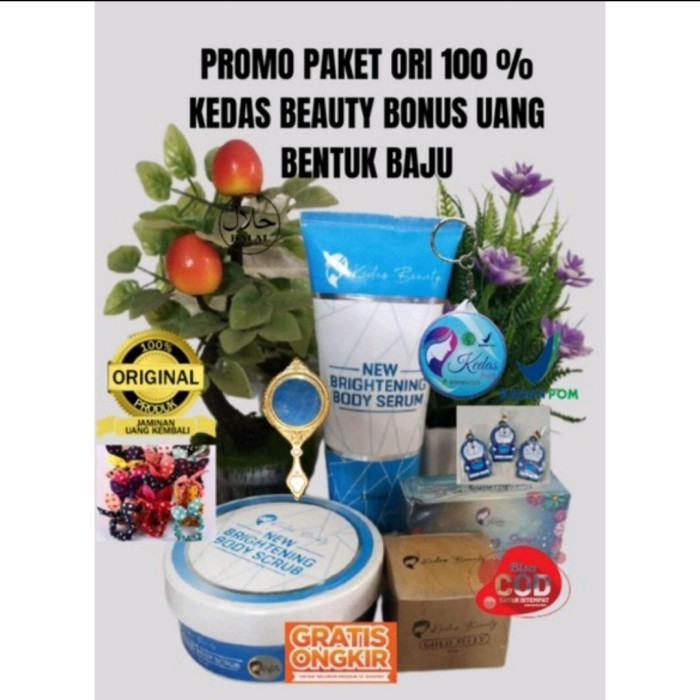 Paket Hemat Kedas Beauty Original / Cream Wajah Kedas Beauty 4In1