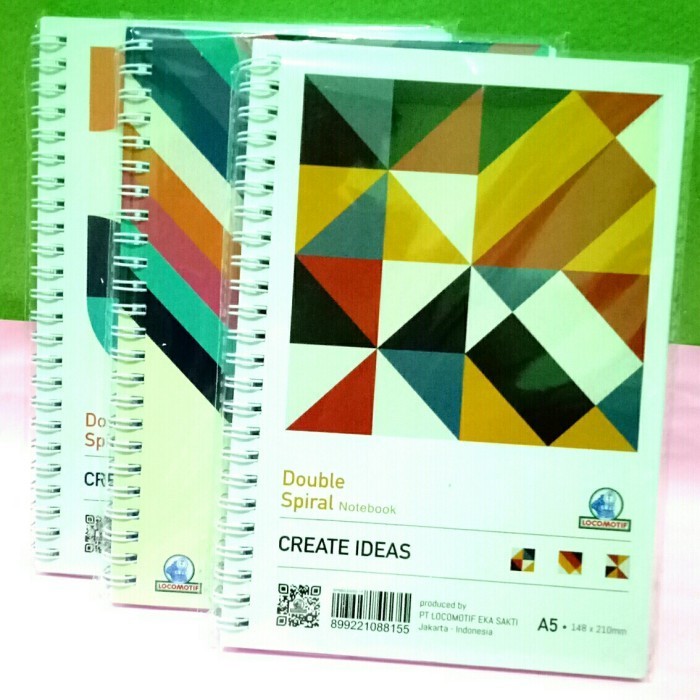 

Segera Miliki Buku Sepiral/Dobele Spiral Note Book Ring Book A5 Isi 80 Lbr Lokomotif Bagus