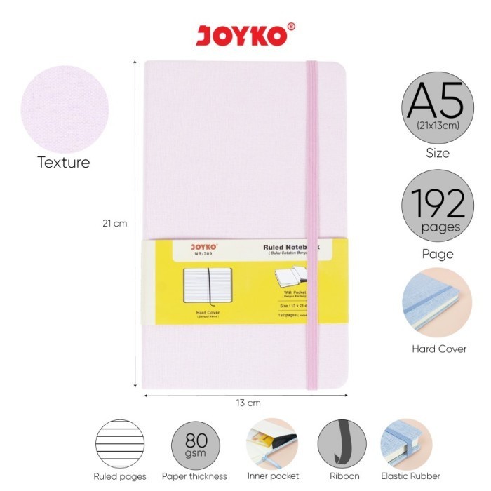 

Bergaransi Joyko Ruled Notebook Hardcover A5 Nb-709 Hot Sale