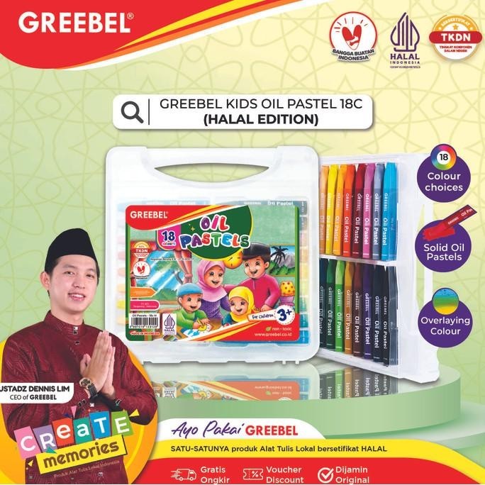 

GREEBEL Crayon Krayon KIDS OIL PASTEL HALAL EDITION (Non Toxic)
