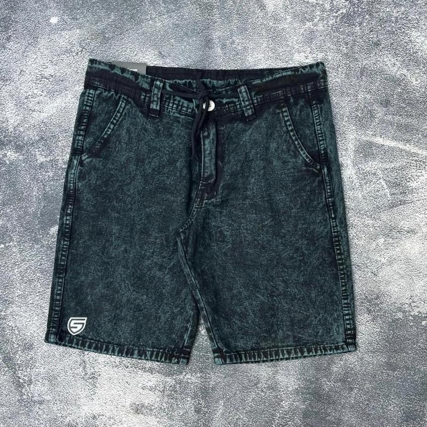 Fairsbrand' - Celana Pendek Pria | Celana Jeans Pria | Celana Pendek Jeans Snow Wash Pria Di Atas Lu