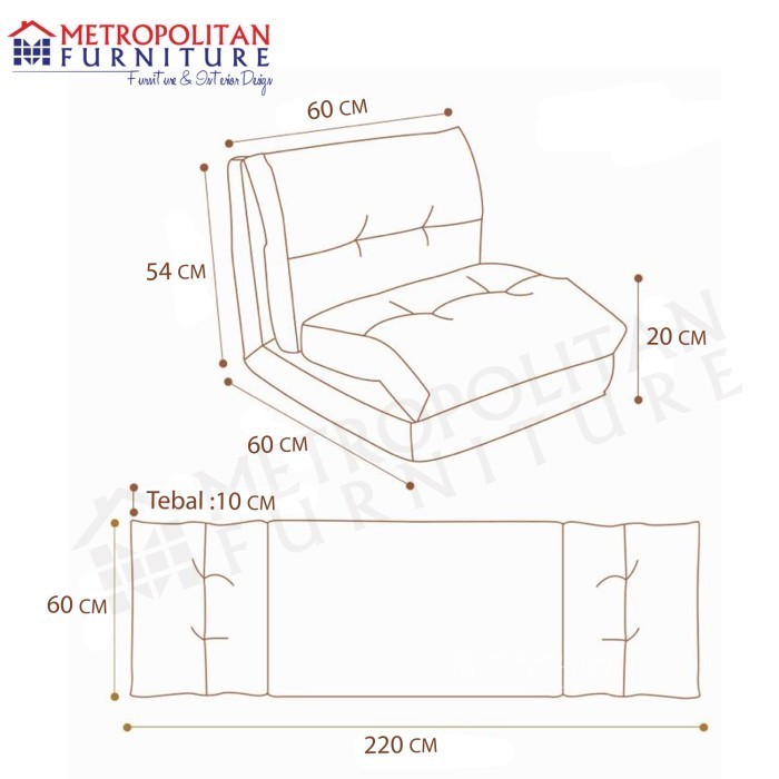 Sofa Lesehan / Sofa Lipat / Kursi Lantai / Kursi Lipat Sofa Bed Tatami