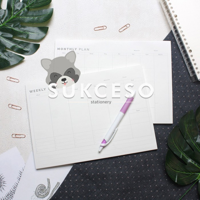 

Terbatas Panmomo Weekly Monthly Planner Memopad / Kertas Catatan Agenda Murah