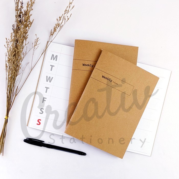 

Lucu [Tulis.Id] Basic Weekly Planner Book Jahit Buku Agenda Harian Simpel A Murah