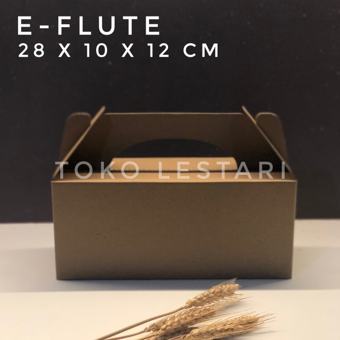 Ready oke] Box E-Flute Gable Box/Box Jinjing 28x10x12 cm Muat Toples Tabung