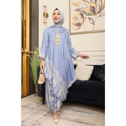 Setelan Pakaian Batik Wanita Atasan Set Rok Batik Viscose Ern Jumbo