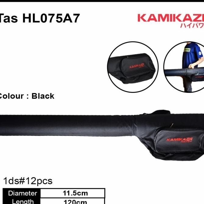 tas pancing joran tabung kamikaze hitam 075 a7