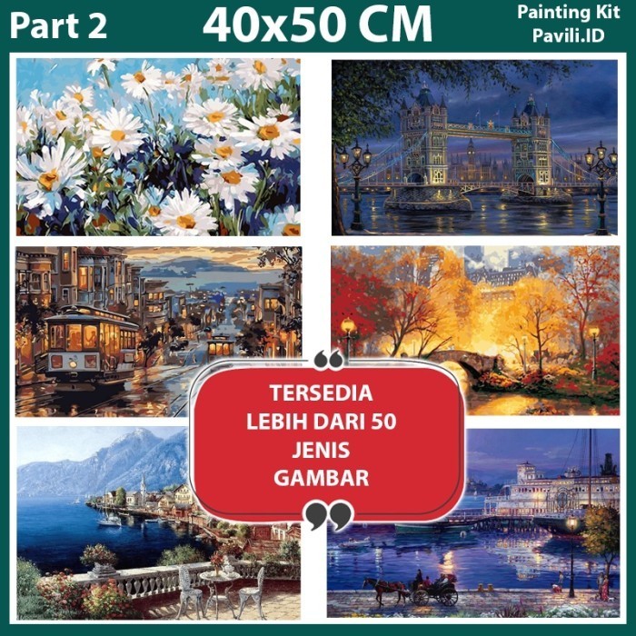 

Sale Diy Painting Paint By Numbers Canvas Lukis Set Frame 40*50Cm Part 2 Hemat