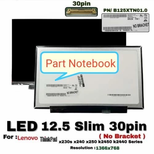 Led Lcd Lenovo Thinkpad X230S X240 X250 K2440 K2450 Series 12.5 Slim