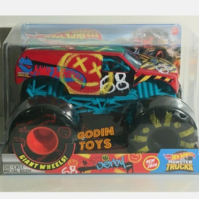 Terbaru 1/24 Monster Trucks Demo Derby Giant Wheels Besar Truck Hot Wheels Promo Terlaris