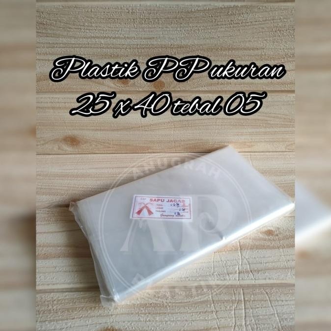 

Ready stock] Plastik pp bening ukuran 25 x 40 tebal 05