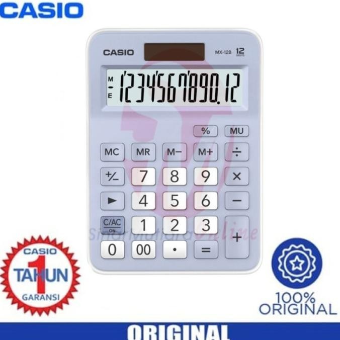

Limited - Kalkulator Casio MX 12B - All Color - Merah Muda ..