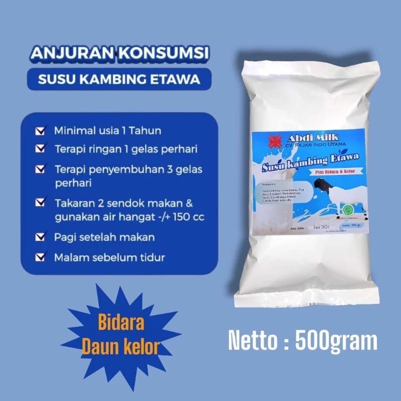 

SUSU KAMBING ETAWA ABDI millk netto : 500 gr