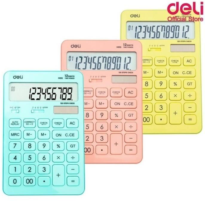 

Model baru - KALKULATOR DAGANG DELI M-015 LUCU WARNA 12 DIGIT CHECK CALCULATOR ~