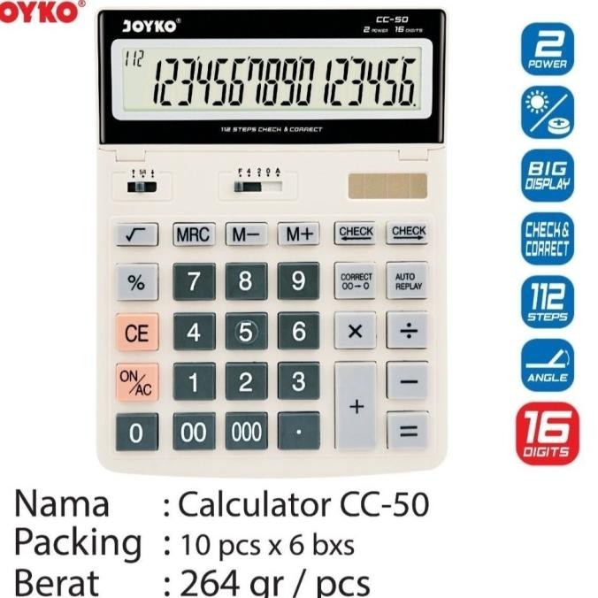 

Best! calculator 16 digit merk joyko CC-31 ~