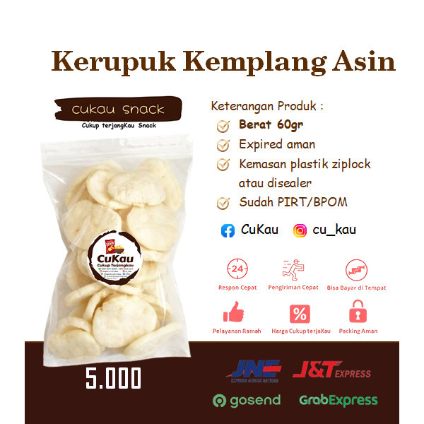 

Kerupuk Kemplang Asin Snack / ngemil makanan ringan / cemilan kiloan murah / COD / PROMO 5000 - Cukau Snacks