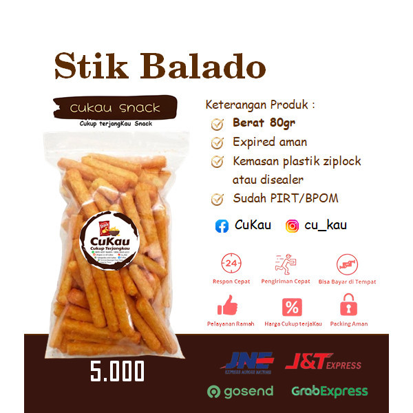 

Stik Balado Snack / ngemil makanan ringan / cemilan kiloan murah / COD / PROMO 5000 - Cukau Snacks