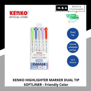 

KENKO HIGHLIGHTER MARKER DUAL TIP SOFTLINER - Friendly Color