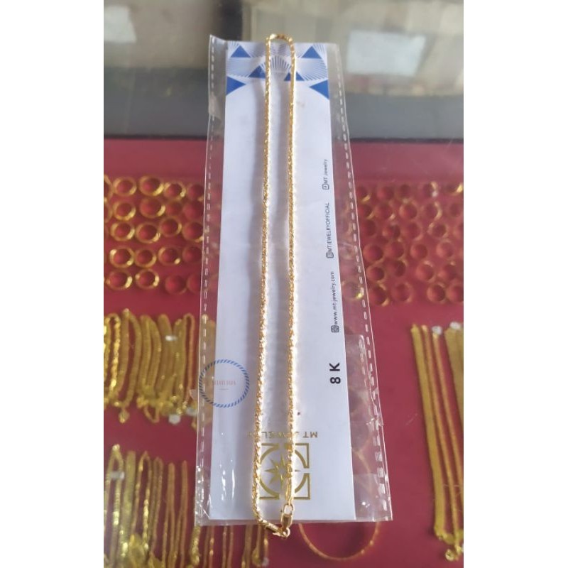 Kalung balok mini  emas kadar 375