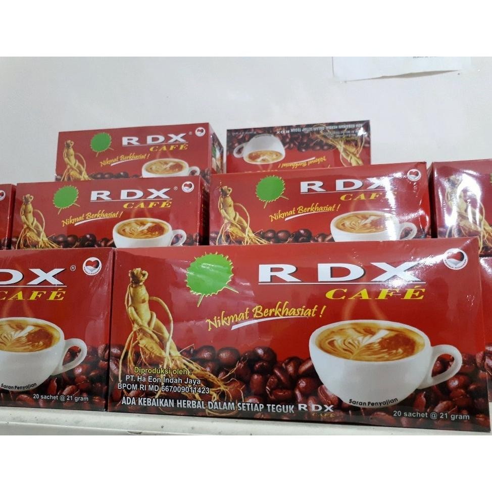 

(PRODUK) Kopi RDX Cafe 1 box isi 20 sachet BPOM Original / RDX CAFE 20 sachet per box TERLARIS