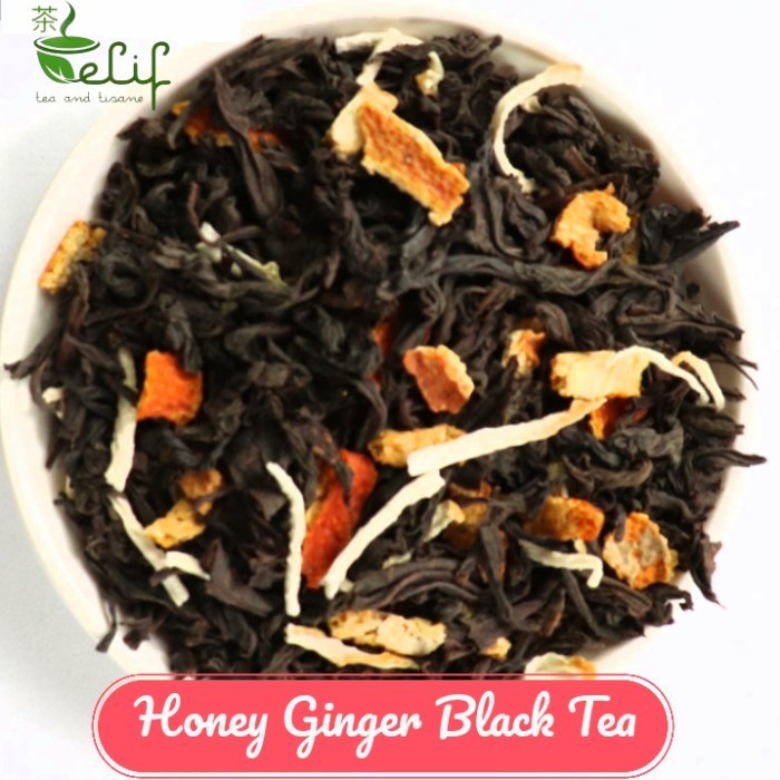 

Honey Ginger Black Tea : Ginger, Dried Orange Fruit & Honey Black Tea