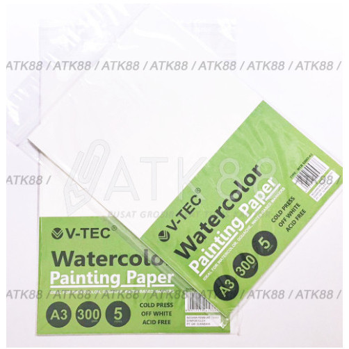 

Segera Miliki V-Tec Watercolor Paper A3 300Gsm Cold Press Gilaa!!!