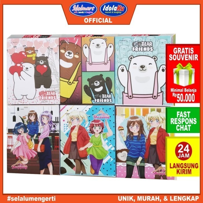 

Hot Sale Idolmart Buku Tulis Okey Isi 38 Lembar - 10 Buku Gratis Sampul Kwarto Hot Sale