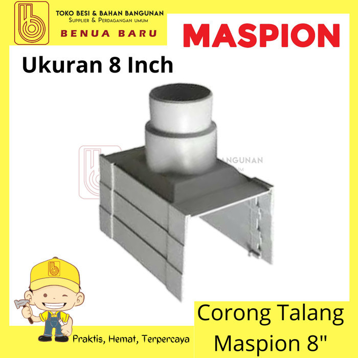 Terbaru Corong Talang Air 8 Inch Maspion / Corong Talang Kotak 8" Maspion Promo Terlaris