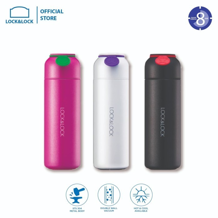 LocknLock LHC4114 Tumbler Termos Emotion 380ml Hitam