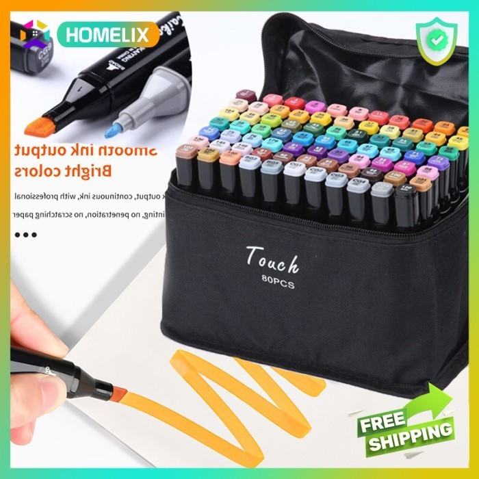 

Spidol Dual Side Fine Art Brush Pen Art Marker Set - HL0270 - 24 Warna JUAL