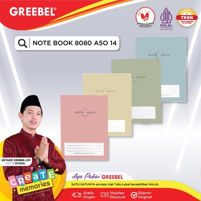 

Eklusif Greebel Notebook 8080 A5O 14 /Agenda /Planner /Buku Catatan 80 Halaman Bagus