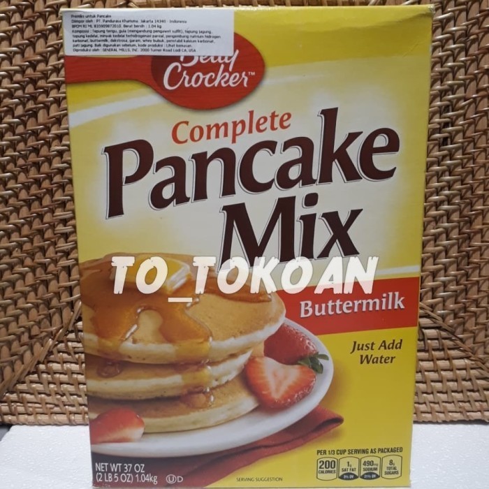 

BETTY CROCKER PANCAKE MIX BUTTERMILK PREMIKS UNTUK PANCAKE 1,040 KG