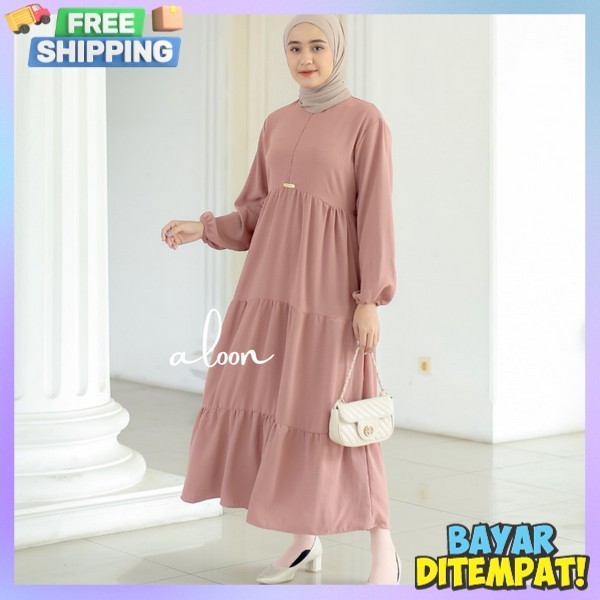 Bj Dreas Branded Bahan Tebal Bju Gamis Ibuibu Pengajian Ukuran S M L Xl Xxl Jumbo Jubah Cewek Muslim