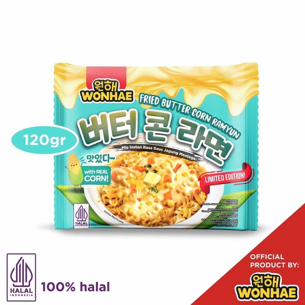 

Wonhae Butter Corn Ramyun 120 gr by Mujigae Official Store / Instan / Ramyun / Mie Goreng / Jagung / Mentega / Mie Instan Korea / Makanan Korea Instan Halal
