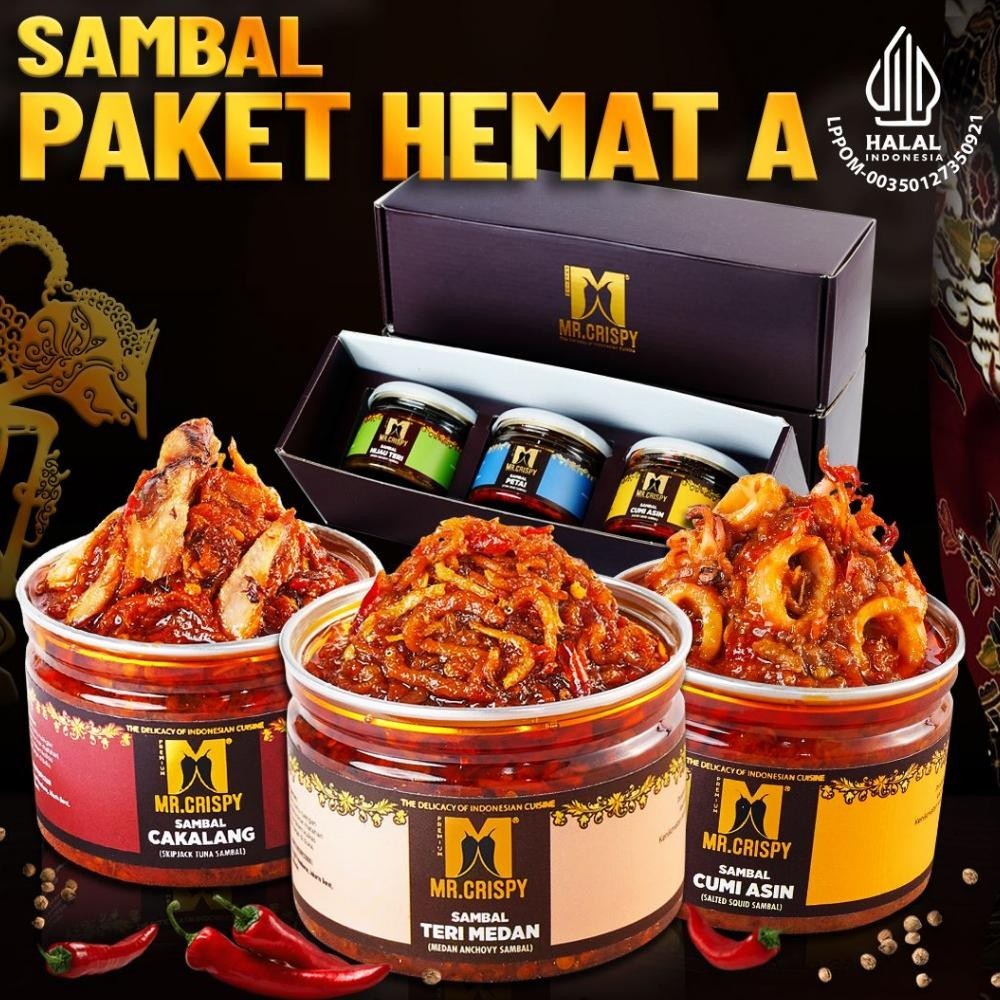 

PAKET SAMBEL HEMAT A MR.CRISPY(KOTAK HMPERS)