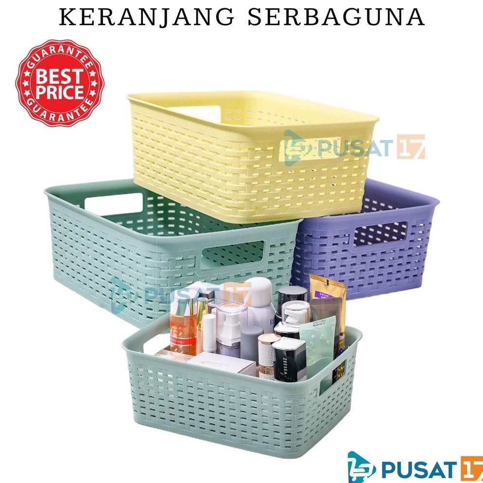 PUSAT17 H01 KERANJANG SERBAGUNA / STORAGE BOX ORGANIZER KERANJANG PENYIMPANAN BIN PANTRY PAKAIAN / T