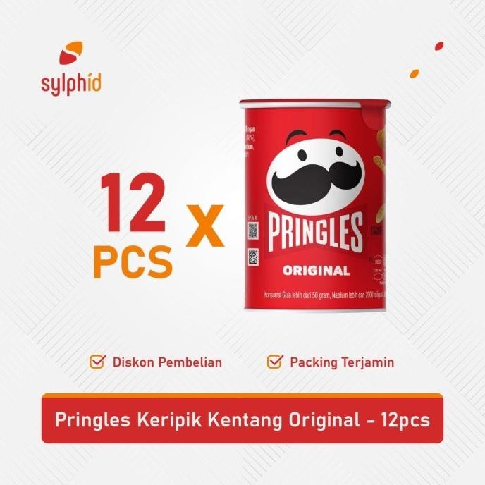 

1 Dus Pringles Original 42 gram / Keripik Kentang 1 Karton (12 pcs)