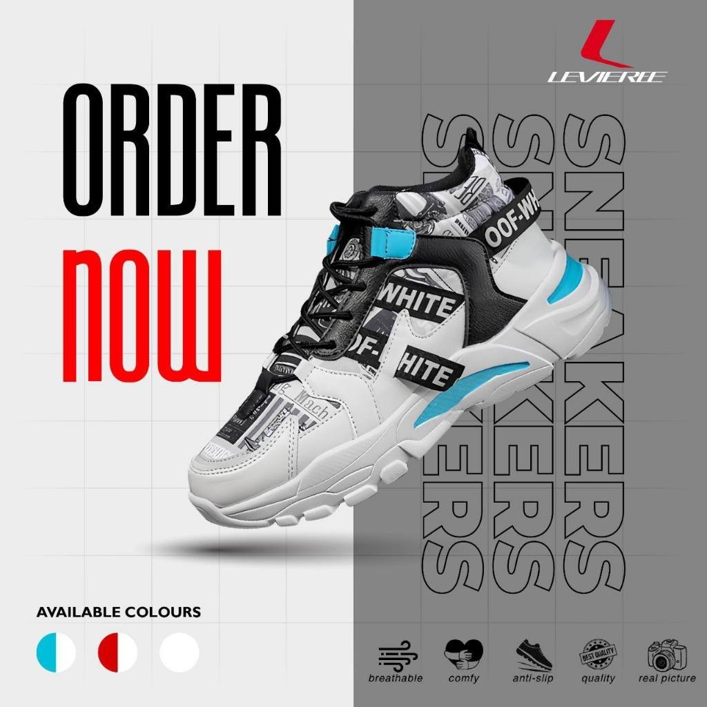 Sepatu Sneakers Pria  2024 Putih Dewasa Sneker Hitam Korean Style Terbaru Lari Sport Snekers Jogging