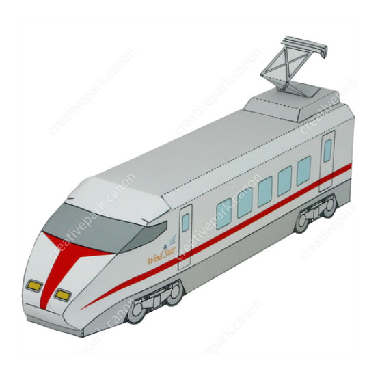 Kereta Api Cepat Mudah papercraft miniatur action figure diy kerajinan kertas tangan mainan edukatif