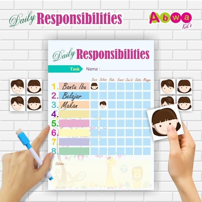 

Promo Diary Responsibilities Wipe And Clean Berkualitas