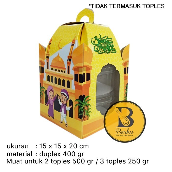 Dus Kue Kering Lebaran Idul Fitri / Kardus Box Parcel Toples 2x500