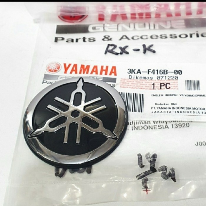 EMBLEM TANGKI LOGO YAMAHA RXKING RX KING 3KA-F461B-00 ORI ASLI YGP